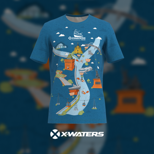 Футболка X-WATERS Волга 2026 именная